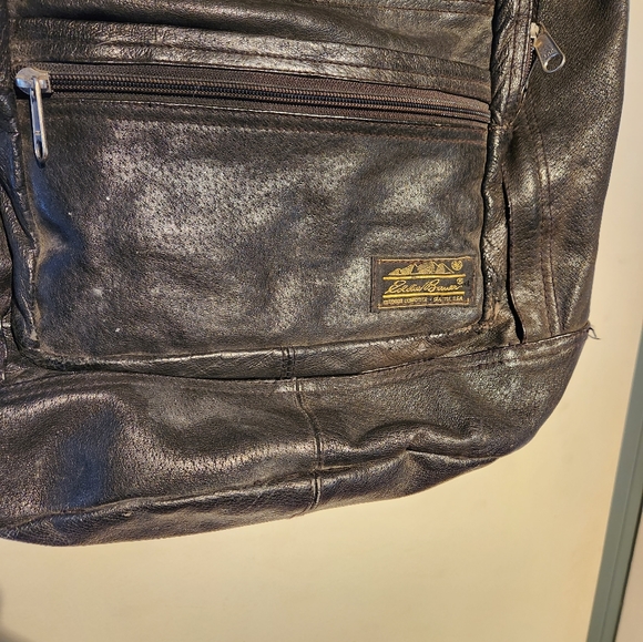 Eddie Bauer Bags Vintage Eddie Bauer Leather Backpack Poshmark